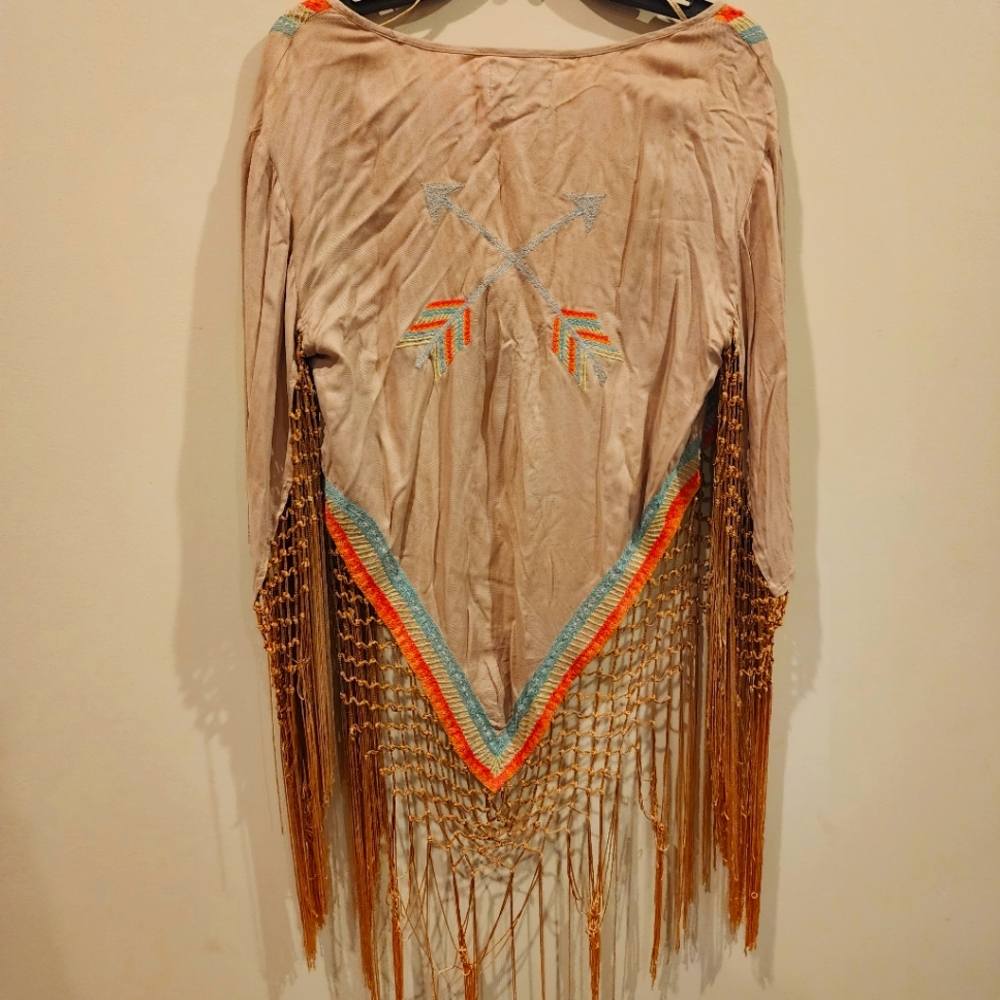 Judith March Native American Tunic with tassels, M